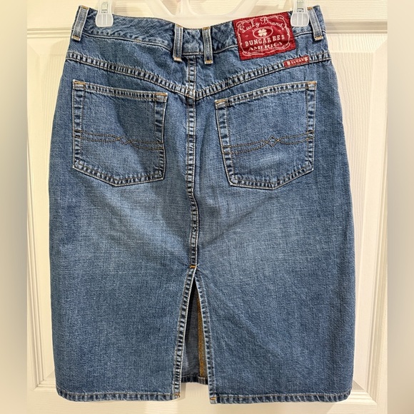 VTG Lucky Brand Indigo Denim Cotton Skirt Y2K 90s Vintage - Picture 2 of 7